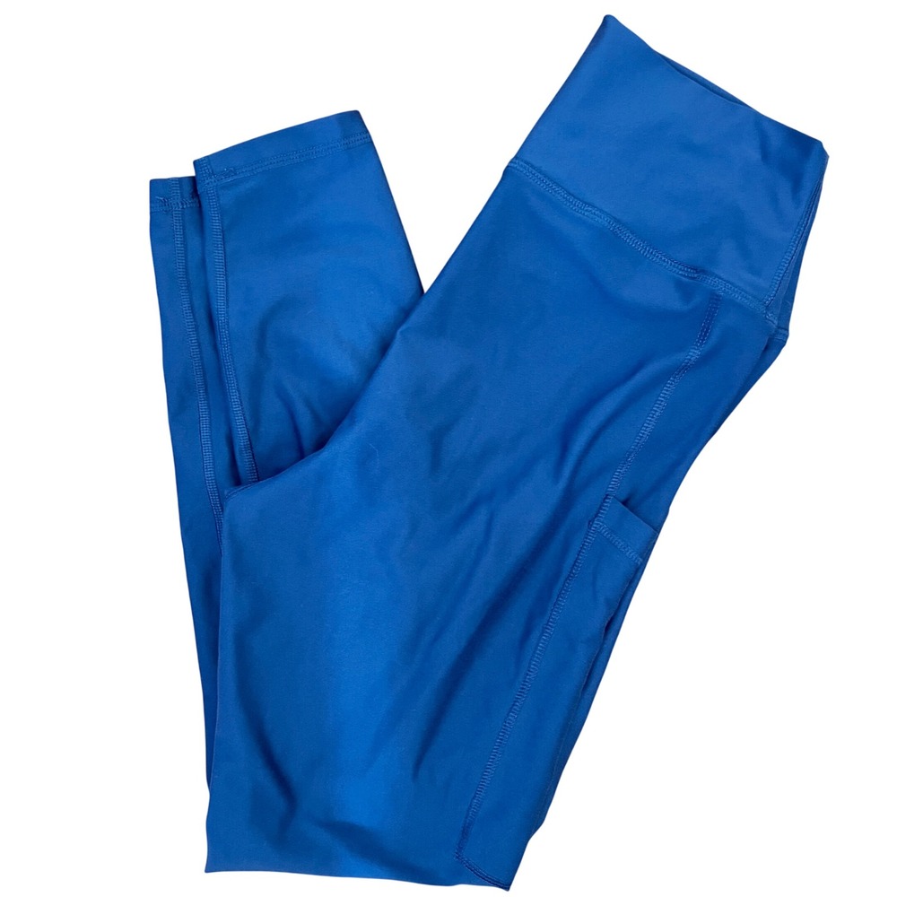We Wore What Pocket Leggings High Waist Athletic Gym‎ Blue Size M